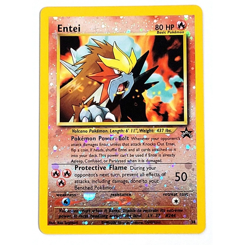 ENTEI #34 RARE‎ REVERSE HOLO POKEMON CARD